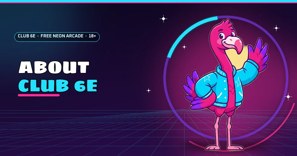 Flamingo waving for the About Club 6E page